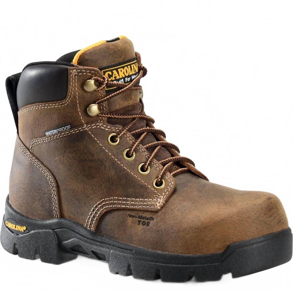 NEW CAROLINA women's circuit 6" composite toe waterproof work boot in brown